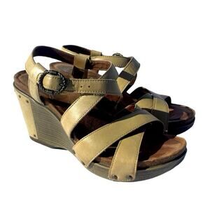 Dansko Tan Wedge Sandals